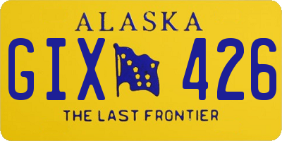 AK license plate GIX426
