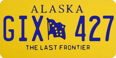 AK license plate GIX427