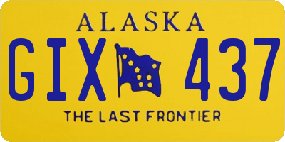 AK license plate GIX437