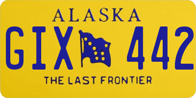 AK license plate GIX442
