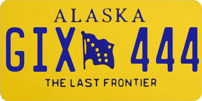 AK license plate GIX444