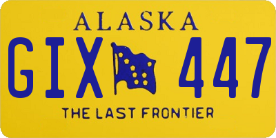 AK license plate GIX447