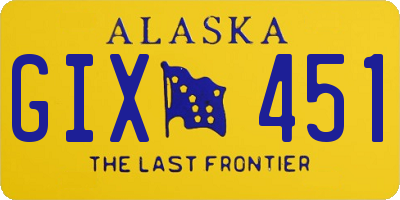 AK license plate GIX451