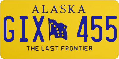 AK license plate GIX455