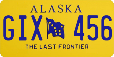 AK license plate GIX456
