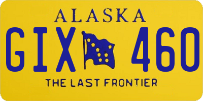 AK license plate GIX460