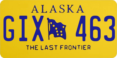 AK license plate GIX463