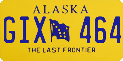 AK license plate GIX464