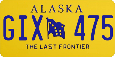 AK license plate GIX475