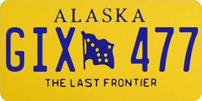 AK license plate GIX477