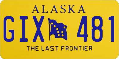 AK license plate GIX481