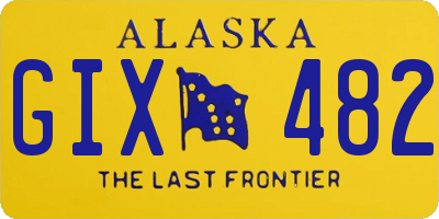 AK license plate GIX482