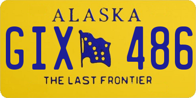 AK license plate GIX486