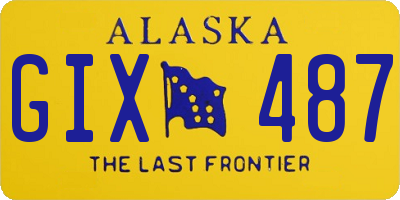 AK license plate GIX487