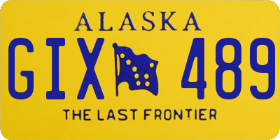 AK license plate GIX489