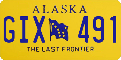 AK license plate GIX491