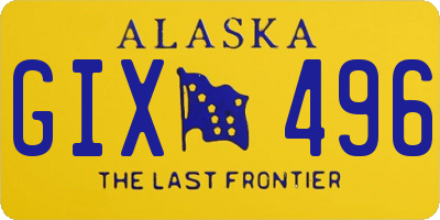AK license plate GIX496