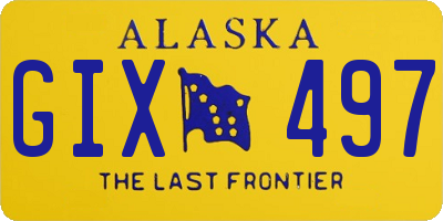 AK license plate GIX497