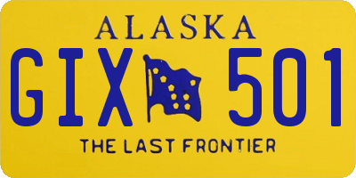 AK license plate GIX501