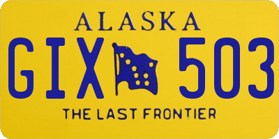 AK license plate GIX503