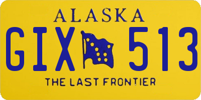 AK license plate GIX513