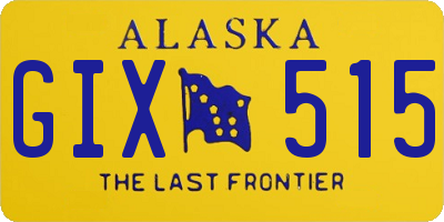 AK license plate GIX515