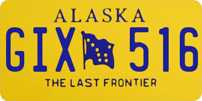 AK license plate GIX516