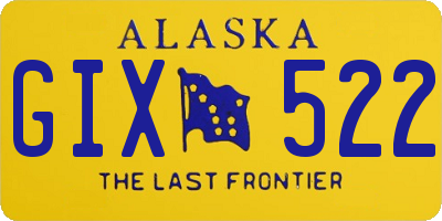 AK license plate GIX522