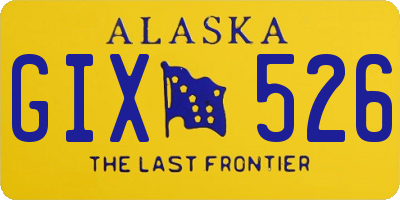 AK license plate GIX526
