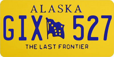 AK license plate GIX527