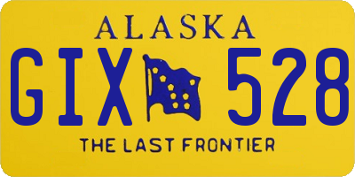 AK license plate GIX528