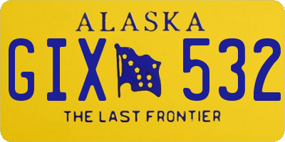 AK license plate GIX532