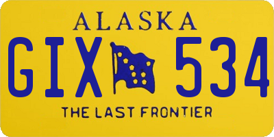 AK license plate GIX534