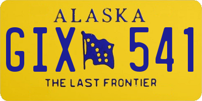 AK license plate GIX541