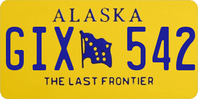 AK license plate GIX542