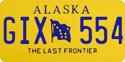 AK license plate GIX554