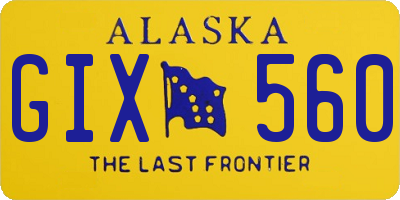 AK license plate GIX560
