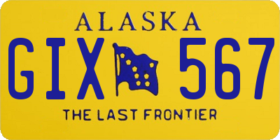 AK license plate GIX567