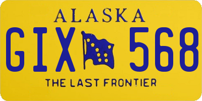 AK license plate GIX568