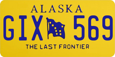 AK license plate GIX569