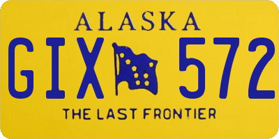 AK license plate GIX572