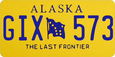 AK license plate GIX573