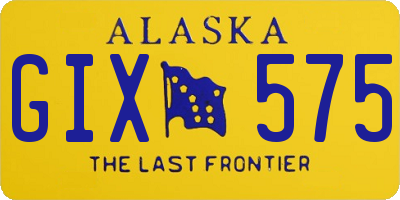 AK license plate GIX575
