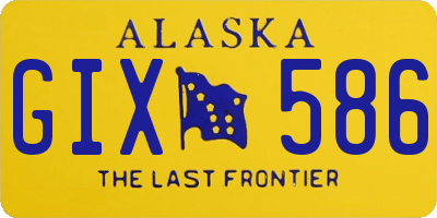 AK license plate GIX586