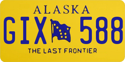 AK license plate GIX588