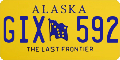 AK license plate GIX592