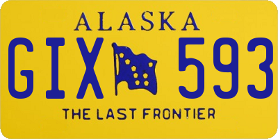 AK license plate GIX593