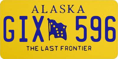 AK license plate GIX596