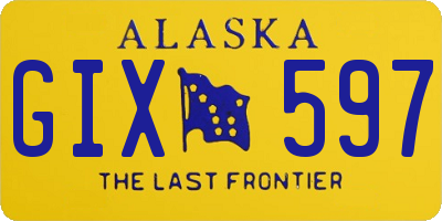 AK license plate GIX597