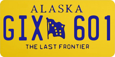 AK license plate GIX601